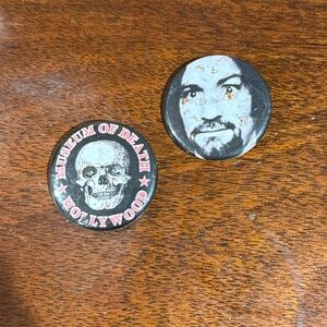 Goth/Punk Pins - Charles Manson and Museum of Death
